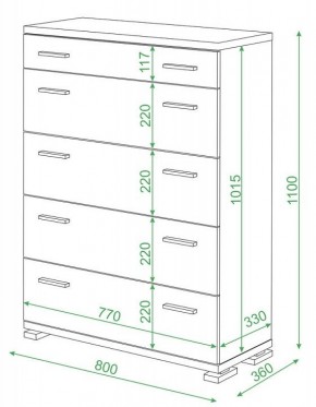 Комод Домино нельсон КМ-1 в Шадринске - shadrinsk.mebel24.online | фото 2