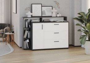Комод с дверкой и тремя ящиками (графит/белый) в Шадринске - shadrinsk.mebel24.online | фото 3