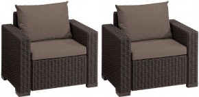 Комплект кресел Калифорния (California chair) коричневые в Шадринске - shadrinsk.mebel24.online | фото 2