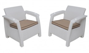 Комплект на балкон Yalta Premium Balcony Set (Ялта) белый (+подушки под спину) в Шадринске - shadrinsk.mebel24.online | фото 4