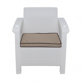 Комплект на балкон Yalta Premium Balcony Set (Ялта) белый (+подушки под спину) в Шадринске - shadrinsk.mebel24.online | фото 5