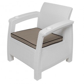 Комплект на балкон Yalta Premium Balcony Set (Ялта) белый (+подушки под спину) в Шадринске - shadrinsk.mebel24.online | фото 6