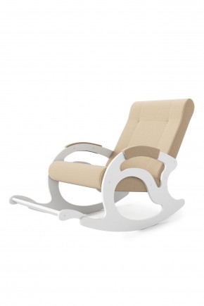 Кресло-качалка Тироль 12-Т-П (ткань/белые) ПЕСОК в Шадринске - shadrinsk.mebel24.online | фото 2