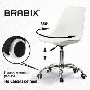 Кресло стул BRABIX "Eames MG-310 CH", хром, пластик белый, экокожа белая, 532923 в Шадринске - shadrinsk.mebel24.online | фото 7