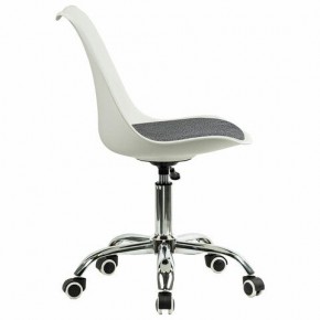 Кресло стул BRABIX "Eames MG-310 CH", хром, пластик белый, ткань серая, 532924 в Шадринске - shadrinsk.mebel24.online | фото 3