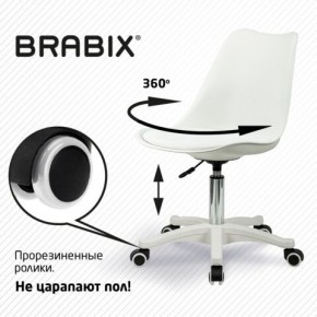 Кресло стул BRABIX "Eames MG-310 PL", пластик белый, экокожа белая, 532926 в Шадринске - shadrinsk.mebel24.online | фото 5