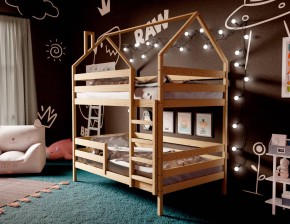 Кровать-домик двухъярусная 80*190 без покраски в Шадринске - shadrinsk.mebel24.online | фото 2