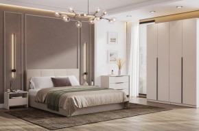 Кровать двойная №4 с основанием (Бежевый) в Шадринске - shadrinsk.mebel24.online | фото 3