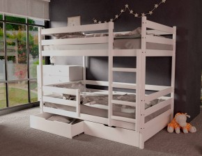 Кровать двухъярусная без крыши 80*190 Белый в Шадринске - shadrinsk.mebel24.online | фото