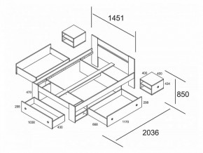 Кровать полутораспальная Стелла 140 СТЛ.132.07М в Шадринске - shadrinsk.mebel24.online | фото 2