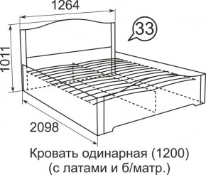 Кровать с латами Виктория 1800*2000 в Шадринске - shadrinsk.mebel24.online | фото 4