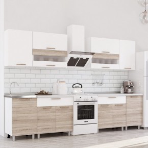Кухня Айсбери 2.4 м (Белый/Дуб Сонома) в Шадринске - shadrinsk.mebel24.online | фото