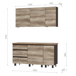 Кухня Энигма 1.6 м (венге/дуб каньон) в Шадринске - shadrinsk.mebel24.online | фото 5