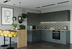 Кухня угловая Антрацит 2600х1600 (Стол. 38мм) в Шадринске - shadrinsk.mebel24.online | фото 1