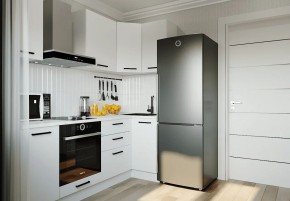 Кухонный гарнитур Белый Глянец 2200*1000 (Стол. 38мм) в Шадринске - shadrinsk.mebel24.online | фото 1