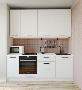 Кухонный гарнитур Белый Глянец 2200 h950 (Стол. 38мм) в Шадринске - shadrinsk.mebel24.online | фото