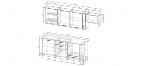 Кухонный гарнитур Белый Глянец 2550 (Стол. 38мм) в Шадринске - shadrinsk.mebel24.online | фото 2