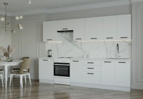 Кухонный гарнитур Белый Глянец 3000 (Стол. 38мм) в Шадринске - shadrinsk.mebel24.online | фото 1
