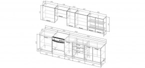 Кухонный гарнитур Белый Глянец 3000 (Стол. 38мм) в Шадринске - shadrinsk.mebel24.online | фото 2