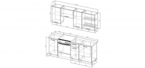 Кухонный гарнитур Меренга 2000 (Стол. 26мм) в Шадринске - shadrinsk.mebel24.online | фото 2