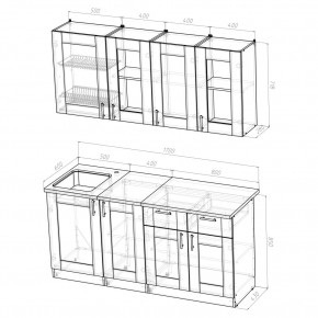 Кухонный гарнитур Симона демо 1700 (Венга/Дуб Сонома) в Шадринске - shadrinsk.mebel24.online | фото 2