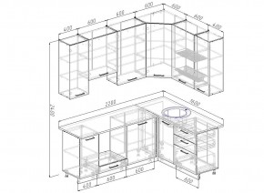 Кухонный гарнитур угловой Дели 2200*1600 (Стол. 26мм) в Шадринске - shadrinsk.mebel24.online | фото 2