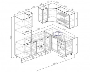 Кухонный гарнитур угловой Капри 2400х1600 (Стол. 26мм) в Шадринске - shadrinsk.mebel24.online | фото 2