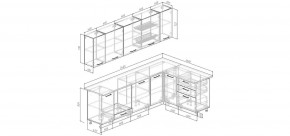 Кухонный гарнитур угловой Капри 2600х1600 (Стол. 26мм) в Шадринске - shadrinsk.mebel24.online | фото