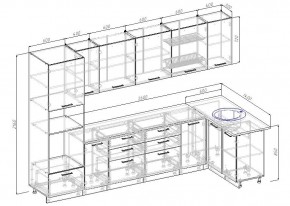 Кухонный гарнитур угловой Капри 3200х1400 (Стол. 26мм) в Шадринске - shadrinsk.mebel24.online | фото 3