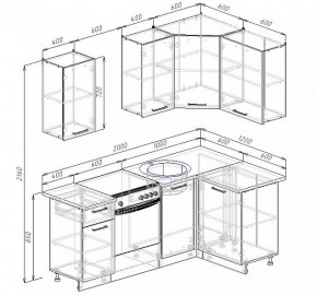 Кухонный гарнитур угловой Пайн 2000х1200 (Стол. 38мм) в Шадринске - shadrinsk.mebel24.online | фото 2