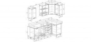 Кухонный гарнитур угловой Смоки 2200*1000 (Стол. 26мм) в Шадринске - shadrinsk.mebel24.online | фото 2