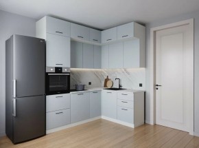 Кухонный гарнитур угловой Смоки 2200*1700 (Стол. 38мм) в Шадринске - shadrinsk.mebel24.online | фото