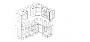 Кухонный гарнитур угловой Смоки 2400*1600 (Стол. 26мм) в Шадринске - shadrinsk.mebel24.online | фото 2