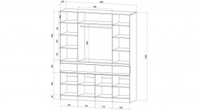 ЛЕНОРА Спальный гарнитур (модульный) графит в Шадринске - shadrinsk.mebel24.online | фото 9