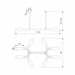 Люстра на штанге Eurosvet Covalent 30180 черный в Шадринске - shadrinsk.mebel24.online | фото 3