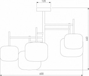 Люстра на штанге Eurosvet Jar 70128/5 золото в Шадринске - shadrinsk.mebel24.online | фото 3