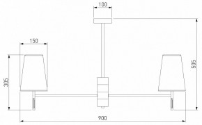 Люстра на штанге Eurosvet Milazzo 60137/8 хром в Шадринске - shadrinsk.mebel24.online | фото 3
