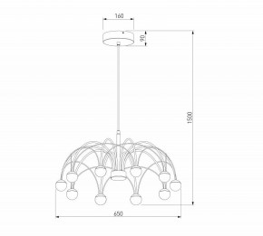 Люстра на штанге Eurosvet Ragno 90030/10 LED золото в Шадринске - shadrinsk.mebel24.online | фото 5