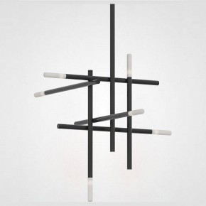 Люстра на штанге Imperiumloft Traverse Black TRAVERSE01 в Шадринске - shadrinsk.mebel24.online | фото