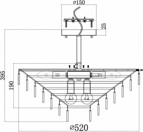 Люстра на штанге Maytoni Mazzo MOD130CL-11G в Шадринске - shadrinsk.mebel24.online | фото 5