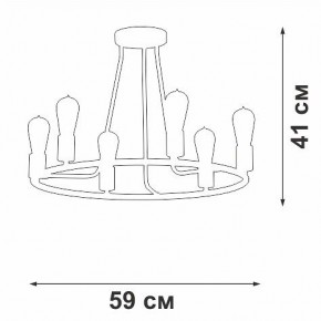 Люстра на штанге Vitaluce V3771 V3771-1/6PL в Шадринске - shadrinsk.mebel24.online | фото 2