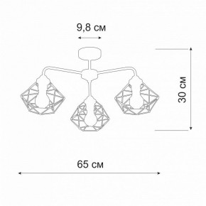 Люстра на штанге Vitaluce V4258 V4258-0/3PL в Шадринске - shadrinsk.mebel24.online | фото 2