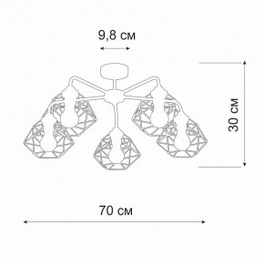 Люстра на штанге Vitaluce V4258 V4258-0/5PL в Шадринске - shadrinsk.mebel24.online | фото 2