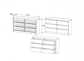 МОРИ МК 1386 Комод (Графит) в Шадринске - shadrinsk.mebel24.online | фото 3