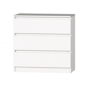 МС "Хилтон" Комод №2 800 (3 ящ.) белый текстурный в Шадринске - shadrinsk.mebel24.online | фото 2