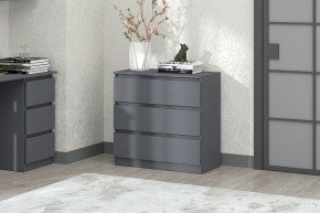 МС "Хилтон" Комод №2 800 (3 ящ.) графит в Шадринске - shadrinsk.mebel24.online | фото