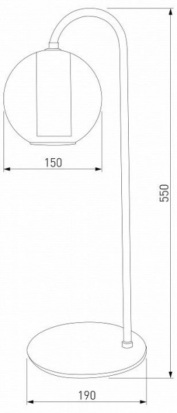 Настольная лампа декоративная Eurosvet Cobble 80508/1 дымчатый в Шадринске - shadrinsk.mebel24.online | фото 2