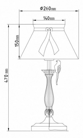 Настольная лампа декоративная Maytoni Bird ARM013-11-W в Шадринске - shadrinsk.mebel24.online | фото 5