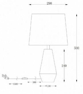 Настольная лампа декоративная Maytoni Calvin Table Z181-TL-01-B в Шадринске - shadrinsk.mebel24.online | фото 2
