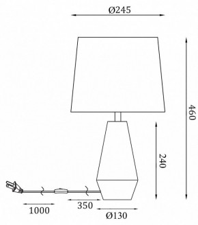 Настольная лампа декоративная Maytoni Calvin Table Z181-TL-01-W в Шадринске - shadrinsk.mebel24.online | фото 2